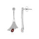 Pendientes en plata con Granate de Mozambique (MONOSONO COLLECTION)