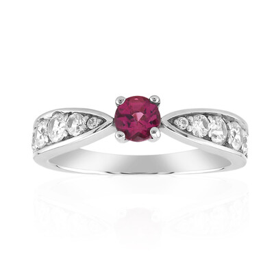 Anillo en plata con Turmalina rosa de Nigeria