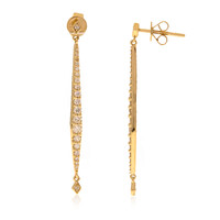 Pendientes en oro con Diamante limpio a lupa F (LUCENT DIAMONDS)