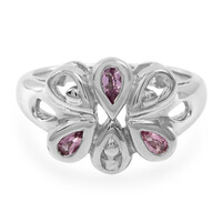 Anillo en plata con Turmalina cuprífera rosa