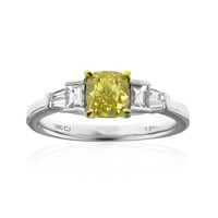 Anillo en oro con Diamante amarillo SI2 (CIRARI)