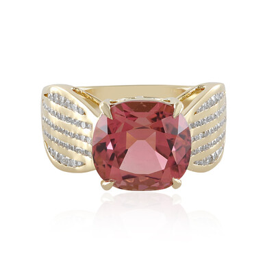 Anillo en oro con Turmalina rosa de Nigeria (de Melo)