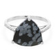 Anillo en plata con Obsidiana Copo de Nieve