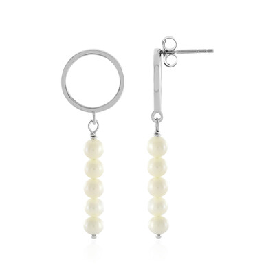 Pendientes en plata con Perla blanca Freshwater