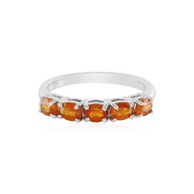 Anillo en plata con Cianita naranja de Tanzania