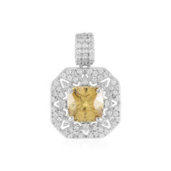 Colgante en plata con Zircón amarillo