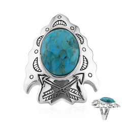 Anillo en plata con Turquesa azul del Mohave Kingman (Art of Nature)