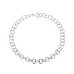 Brazalete en plata con Topacio blanco