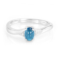 Anillo en plata con Apatita azul rey