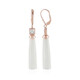 Pendientes en plata con Calcedonia blanca (KM by Juwelo)