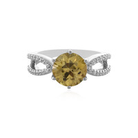 Anillo en plata con Zircón amarillo