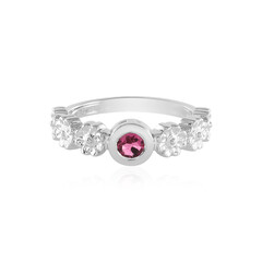 Anillo en plata con Turmalina rosa