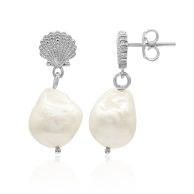 Pendientes en plata con Perla Freshwater (TPC)