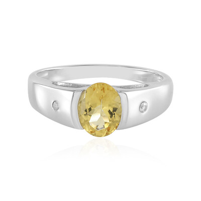 Anillo en plata con Berilo amarillo