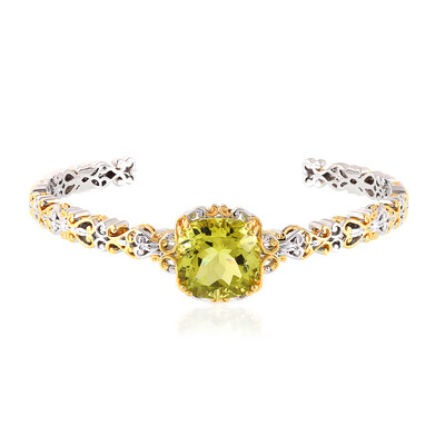 Brazalete en plata con Cuarzo del Ouro Verde (Gems en Vogue)