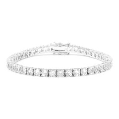 Brazalete en plata con Topacio blanco