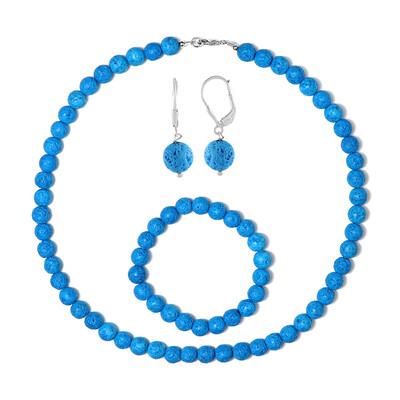 Set en plata con Lava azul