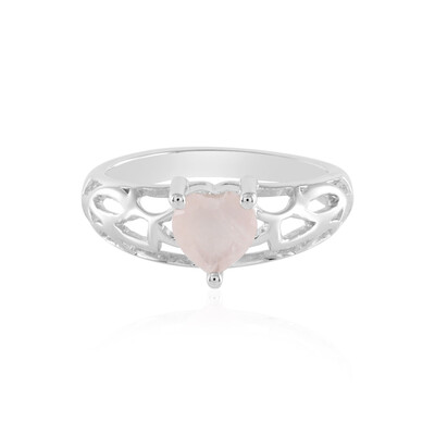 Anillo en plata con Cuarzo rosa