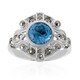 Anillo en plata con Topacio azul suizo (Annette classic)