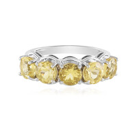 Anillo en plata con Berilo amarillo