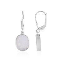 Pendientes en plata con Piedra de Luna arcoíris