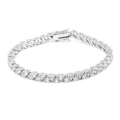 Brazalete en plata con Topacio blanco