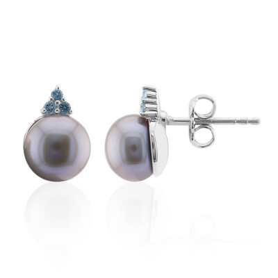 Pendientes en plata con Perla plateada Freshwater (TPC)