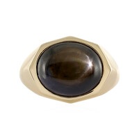 Anillo en oro con Zafiro estrella negra