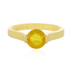 Anillo en plata con Zafiro amarillo de Madagascar