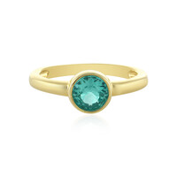 Anillo en plata con Apatita azul caribe