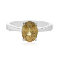 Anillo en plata con Zircón amarillo