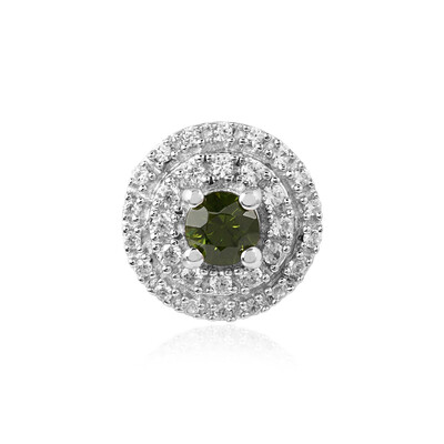 Colgante en plata con Zircón verde Ceylon (MONOSONO COLLECTION)