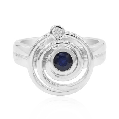 Anillo en plata con Zafiro azul (MONOSONO COLLECTION)