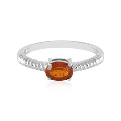 Anillo en plata con Cianita naranja de Tanzania