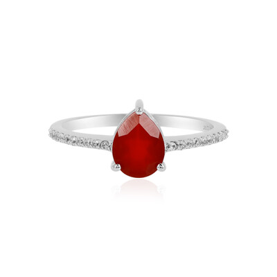 Anillo en plata con Ónix rojo