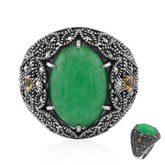 Anillo en plata con Ágata verde (Annette classic)