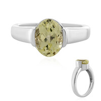 Anillo en plata con Cuncita amarillo canario