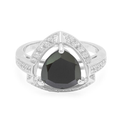 Anillo en plata con Hematita negra