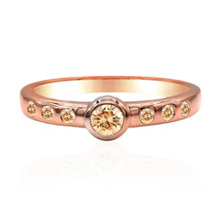 Anillo en oro con Diamante rosa de Francia de Argyle SI1