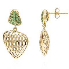 Pendientes en oro con Tsavorita (Ornaments by de Melo)