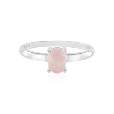 Anillo en plata con Cuarzo rosa