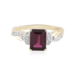 Anillo en oro con Granate Magenta