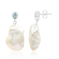 Pendientes en plata con Perla Freshwater (TPC)