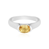 Anillo en plata con Berilo amarillo