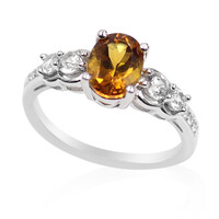 Anillo en plata con Escapolita cognac