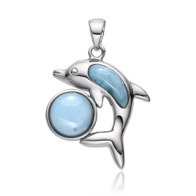 Colgante en plata con Larimar