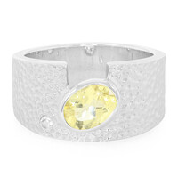 Anillo en plata con Berilo amarillo