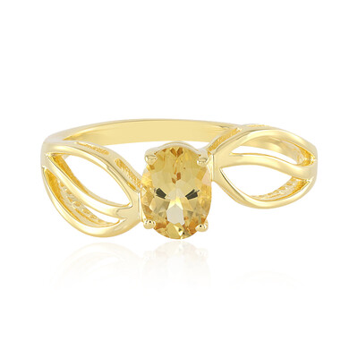 Anillo en plata con Berilo amarillo