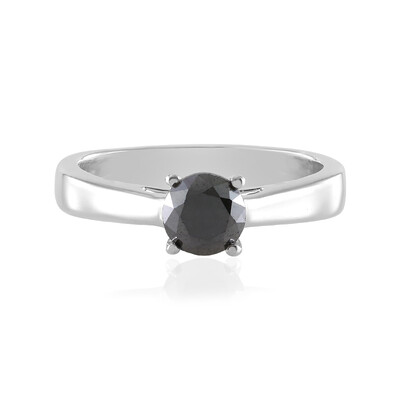 Anillo en plata con Diamante negro