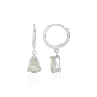 Pendientes en plata con Amatista verde